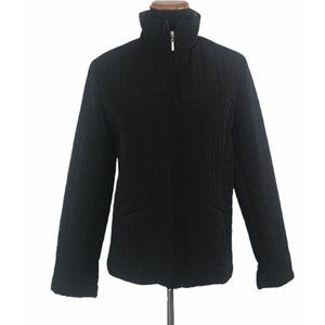 White Stag Womens Black‎ Quilted Full Zip Jacket Size 4-6